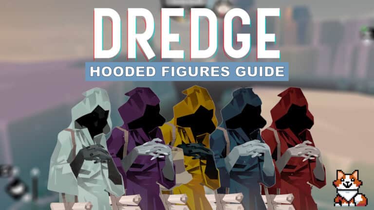 An image showing the five Hooded Figures from Dredge taken from my game.