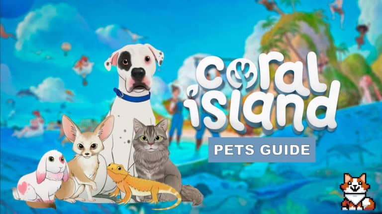 An image showing the different pets available in Coral Island.