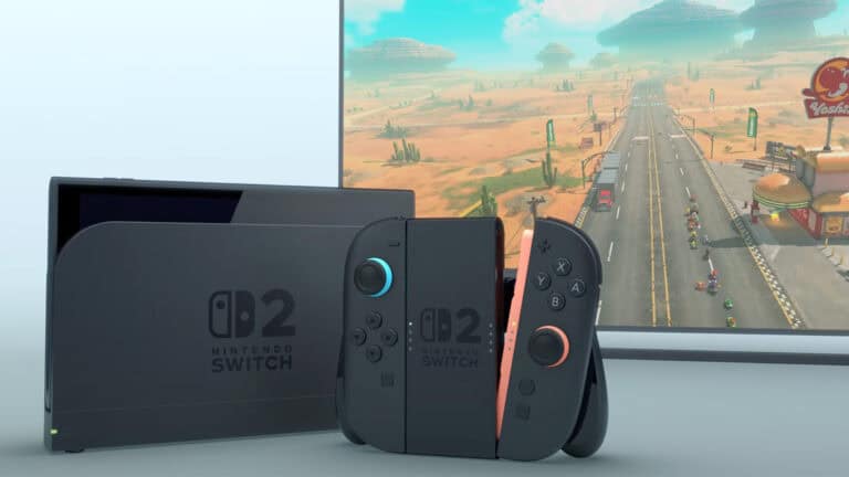 A screenshot of the new Nintendo Switch 2 console from the new trailer.