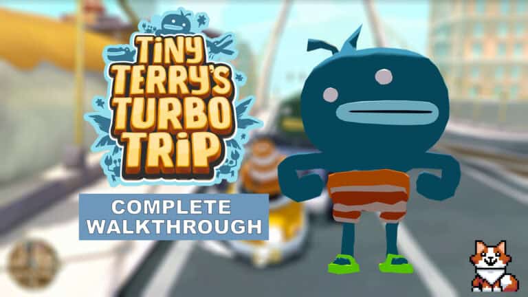 Tiny Terry's Turbo Trip walkthrough image created by me.