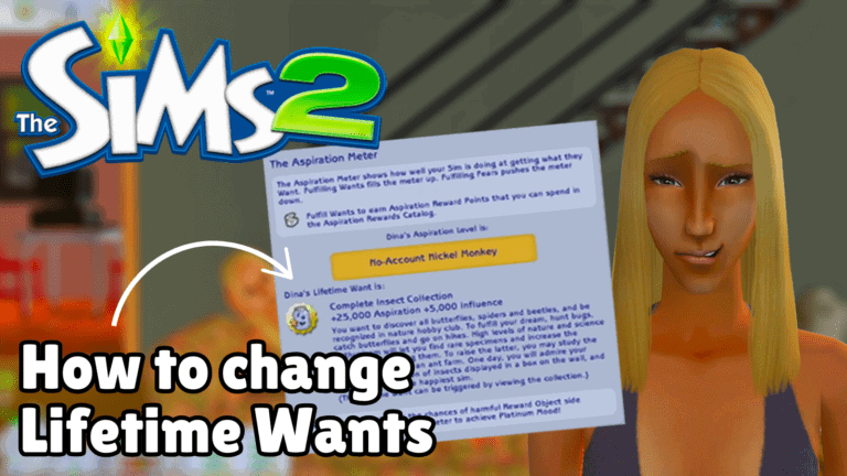 My image for changing a Sim's lifetime want.