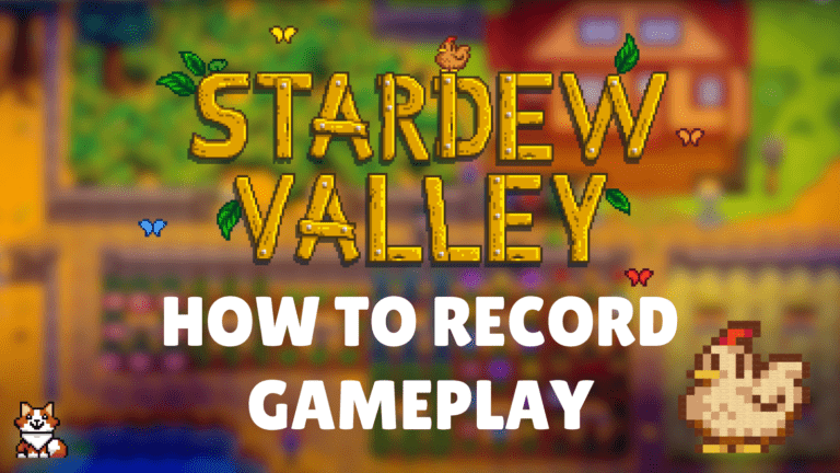 An image showing how to record Stardew Valley gameplay.